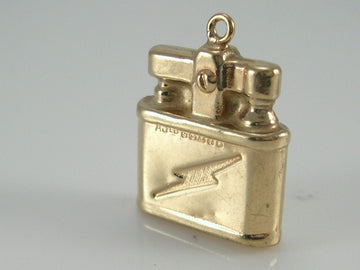Vintage 3D 9ct Gold Petrol Lighter Charm H/MK 1974