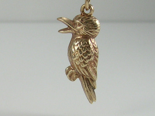 Vintage 3D 9ct Gold Bird Charm H/MK 1967    WHC