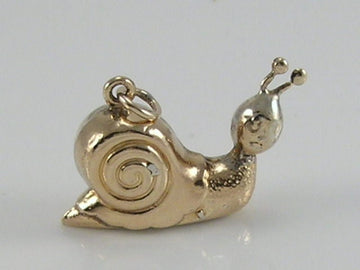 Vintage 3D 9ct Gold Brian The Snail Charm H/MK 1975
