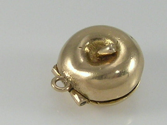 Vintage 3D 9ct Gold Adam & Eve Apple Charm Pendant H/MK 1964