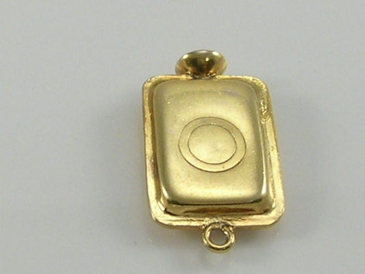 Vintage 3D 9ct Gold Whisky Flask Charm Pendant