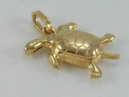 Vintage 9ct Gold Tortoise/Turtle Charm Pendant