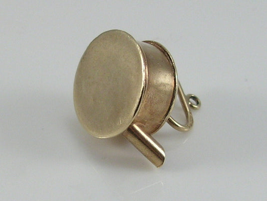 Vintage 3D 9ct Gold Kettle Charm.  H/MK 1968
