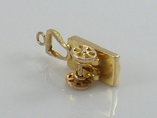 Vintage 3D 9ct Gold Movable Fruit & Vegetables Barrow Charm Pendant H/MK 1963