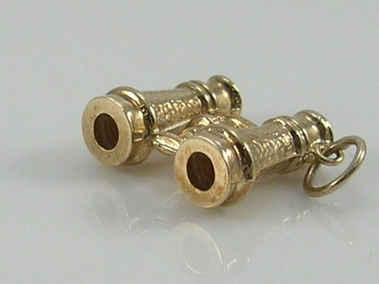 Vintage 3D 9ct Gold Binoculars Charm Pendant. H/MK 1978 WHC
