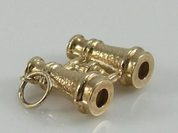 Vintage 3D 9ct Gold Binoculars Charm Pendant. H/MK 1978 WHC