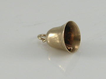 Vintage 3D 9ct Gold Bell Charm H/MK 1963