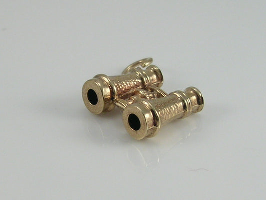 Vintage 3D 9ct Gold Binoculars Charm Pendant. H/MK 1977
