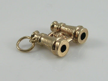 Vintage 3D 9ct Gold Binoculars Charm Pendant. H/MK 1977
