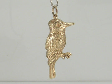 Vintage 3D 9ct Gold Bird Charm H/MK 1975