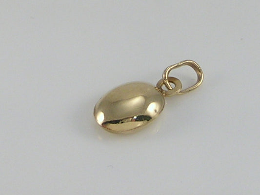 Vintage 3D 9ct Gold Coffee Bean Charm Pendant
