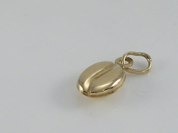 Vintage 3D 9ct Gold Coffee Bean Charm Pendant