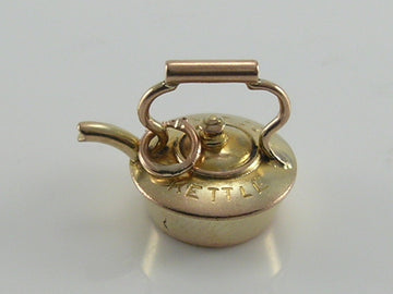 Vintage 3D 9ct Gold Kettle Dr Boyds Charm