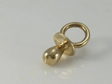 Vintage 3D 9ct Gold Baby Dummy/Pacifier Charm H/MK 1992