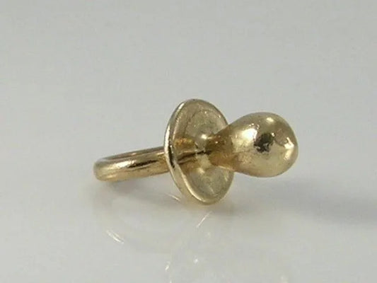 Vintage 3D 9ct Gold Baby Dummy/Pacifier Charm H/MK 1992