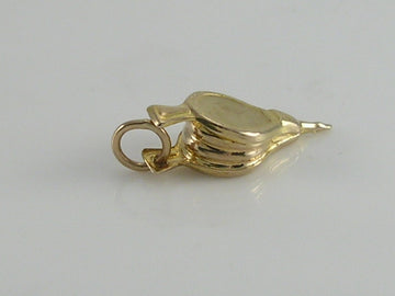 Vintage 3D 9ct Gold Fire Bellows Charm Pendant  H/MK 1973