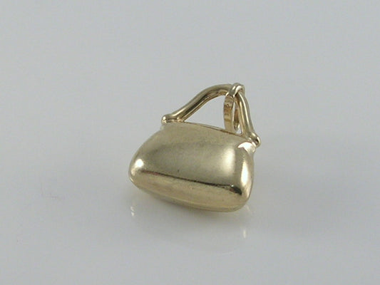 Vintage 9ct Gold Handbag Purse Pendant