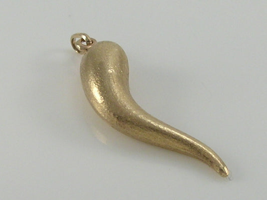 Vintage 9ct Gold Horn of Plenty Charm Pendant H/MK 1987