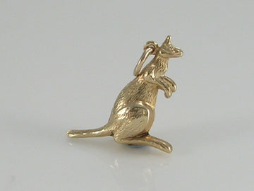 Vintage 3D 9ct Gold Kangaroo Charm H/MK 1965