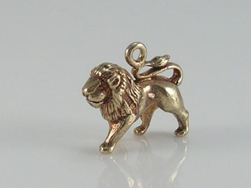 Vintage 9ct Gold Lion Charm H/MK 1964