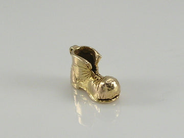 Vintage 3D 9ct Gold Old Boot Charm H/MK 1953