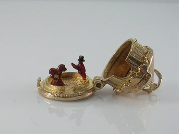 Vintage 9ct Gold Circus Tent Charm. H/MK 1963