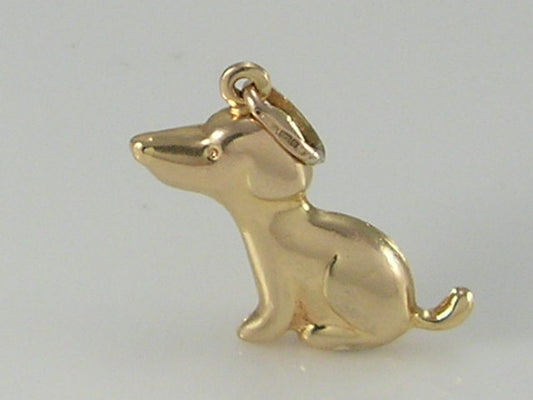Vintage 3D 9ct Gold Snoopy Dog Charm Pendant