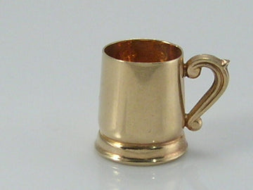Vintage 3D 9ct Gold Beer Tankard Stein Charm. H/MK 1964