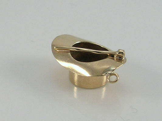Vintage 9ct Gold Top Hat & Cane Charm