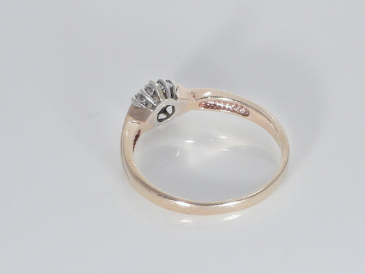 Vintage 9ct Gold Diamond Cluster Ring  H/MK