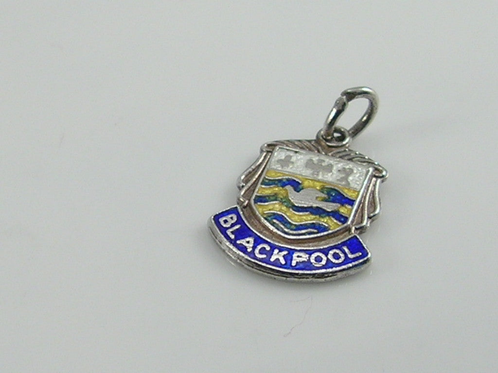 Vintage Silver Blackpool Travel Shield Charm