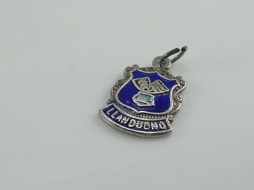 Vintage Silver Llandudno Travel Shield Charm