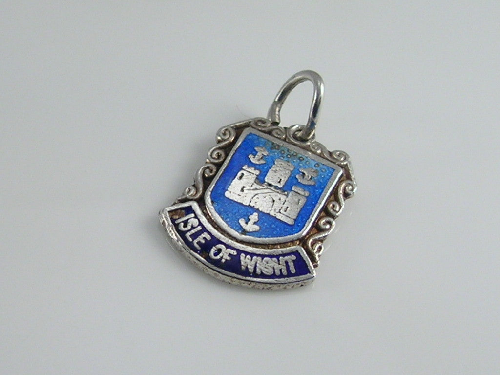 Vintage Silver Isle of Wight Travel Shield Charm