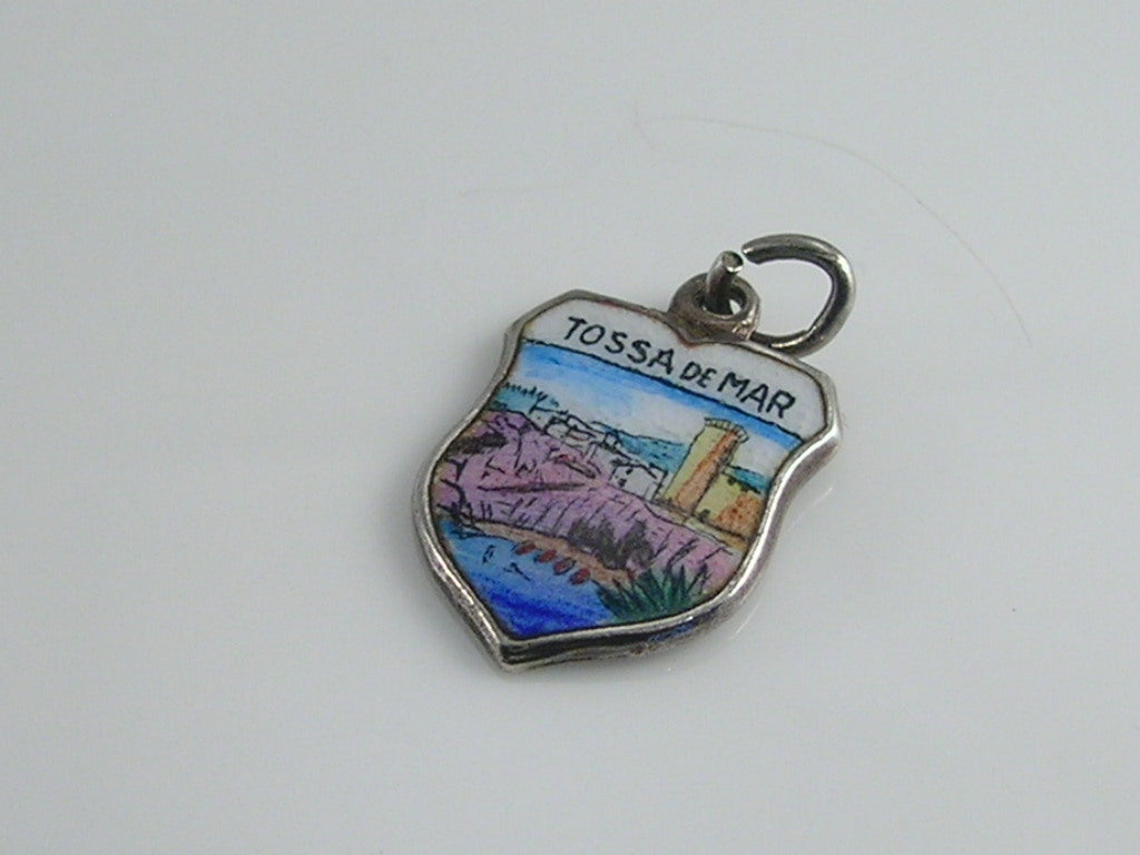 Vintage Silver Tossa de Mar Travel Shield Charm
