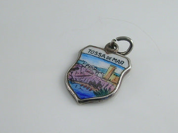 Vintage Silver Tossa de Mar Travel Shield Charm
