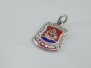 Vintage Silver Isle of Wight Travel Shield Charm