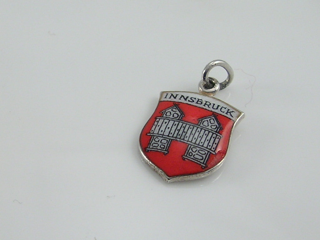 Vintage Silver Innsbruck Travel Shield Charm