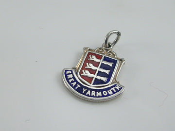 Vintage Silver Great Yarmouth Travel Shield Charm