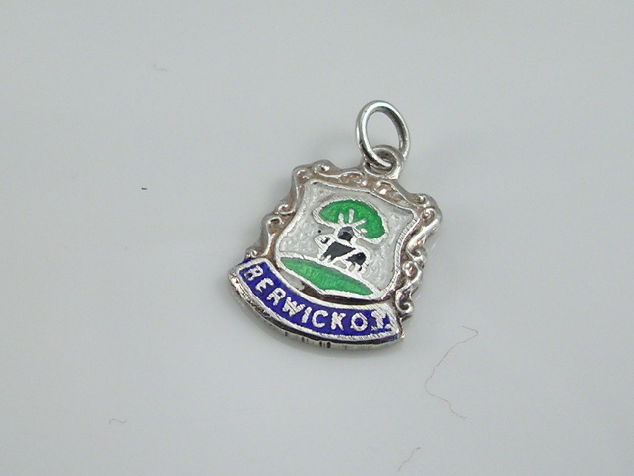 Vintage Silver Berwick on Tweed Travel Shield Charm