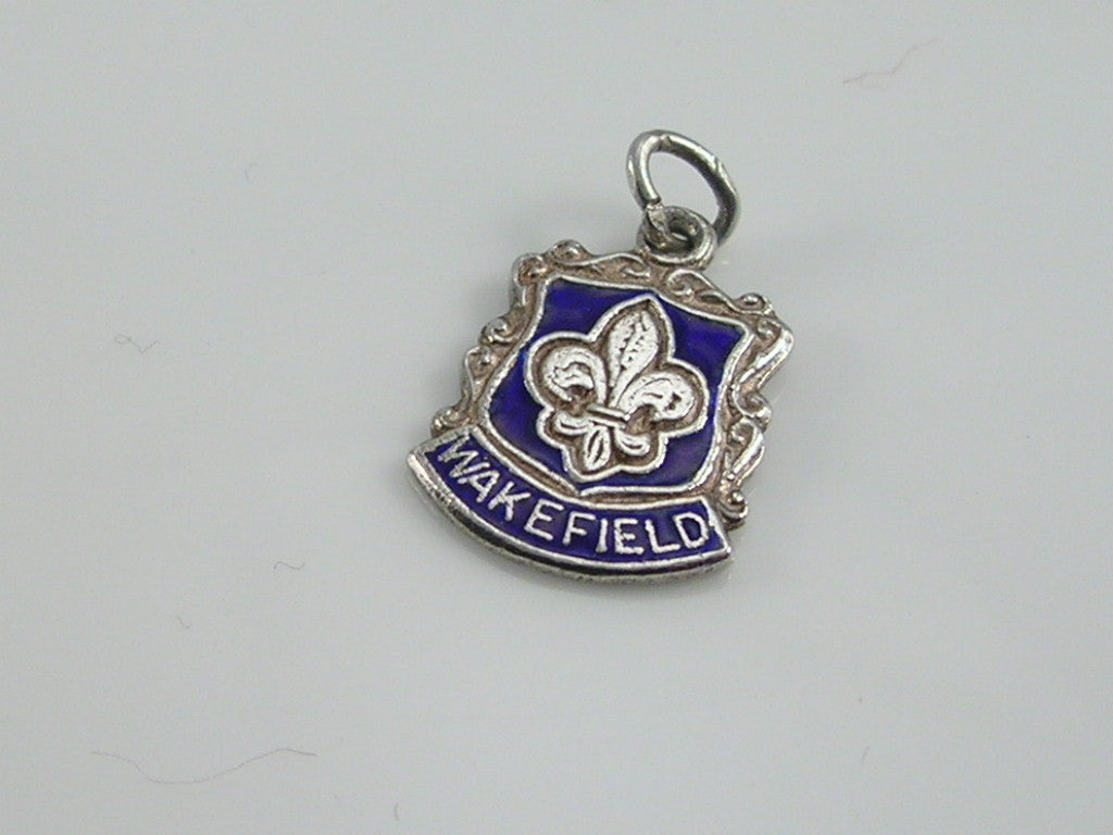 Vintage Silver Wakefield Travel Shield Charm