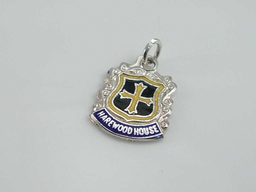 Vintage Silver Harewood House Travel Shield Charm