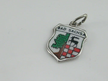 Vintage Silver Bad Sachsa Travel Shield Charm
