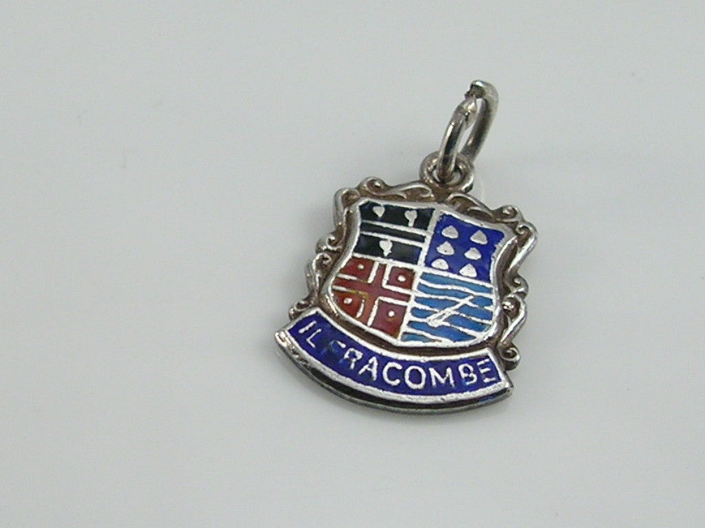 Vintage Silver Ilfracombe Travel Shield Charm