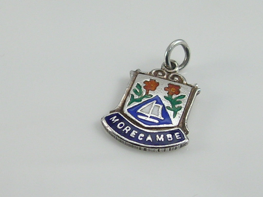 Vintage Silver Morecambe Travel Shield Charm