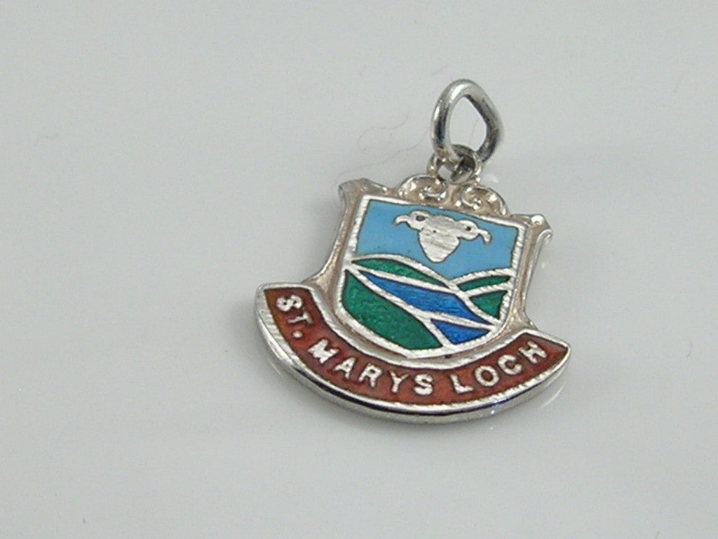Vintage Silver St Marys Loch Travel Shield Charm