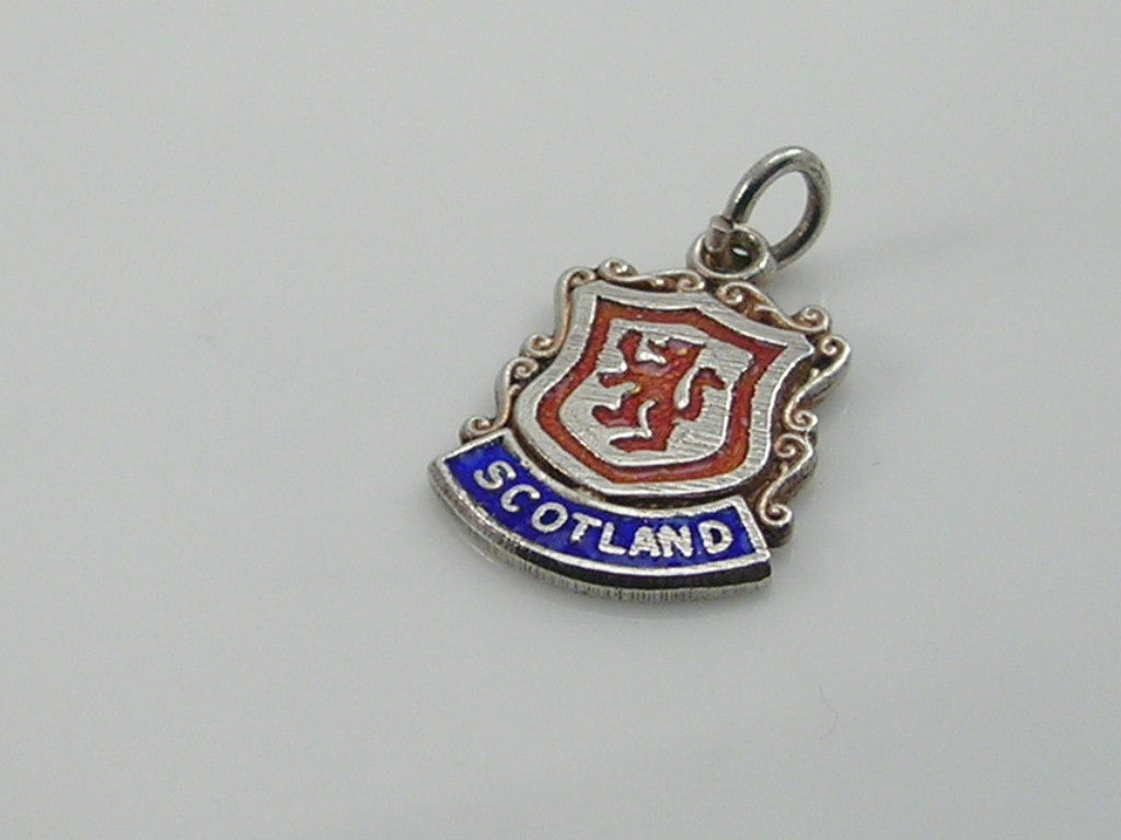 Vintage Silver Scotland Travel Shield Charm