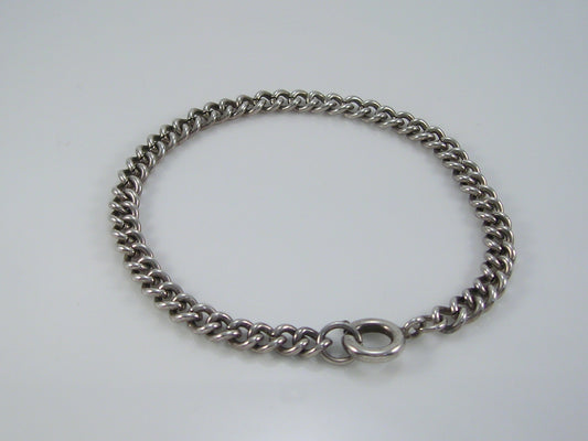 Vintage Sterling Silver Curb Link Bracelet 9.4g