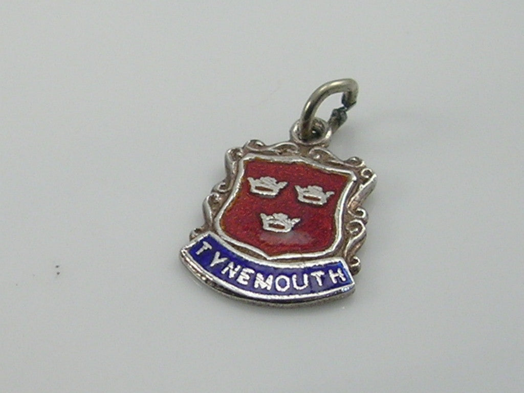 Vintage Silver Tynemouth Travel Shield Charm