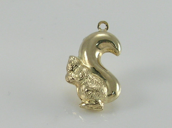 Vintage 3D 9ct Gold Squirrel Charm