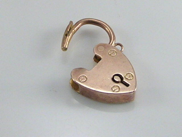 Antique Vintage 9ct Rose gold Padlock Bracelet Fastener